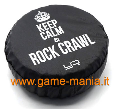 Copriruota di scorta 1:10 in similpelle KEEP CALM AND CRAWL by Yeah Racing