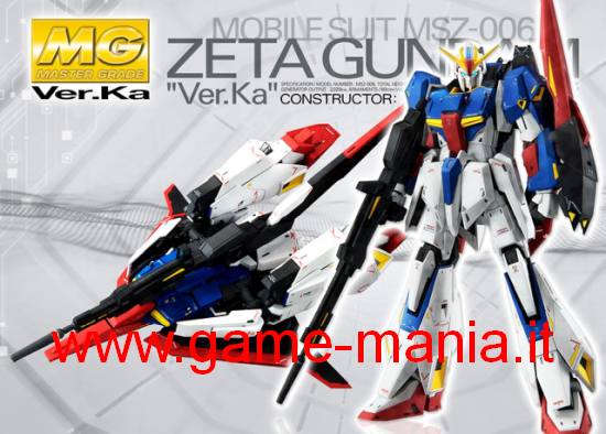 Gundam Zeta Ver.Ka scala 1:100 serie Master Grade by Bandai