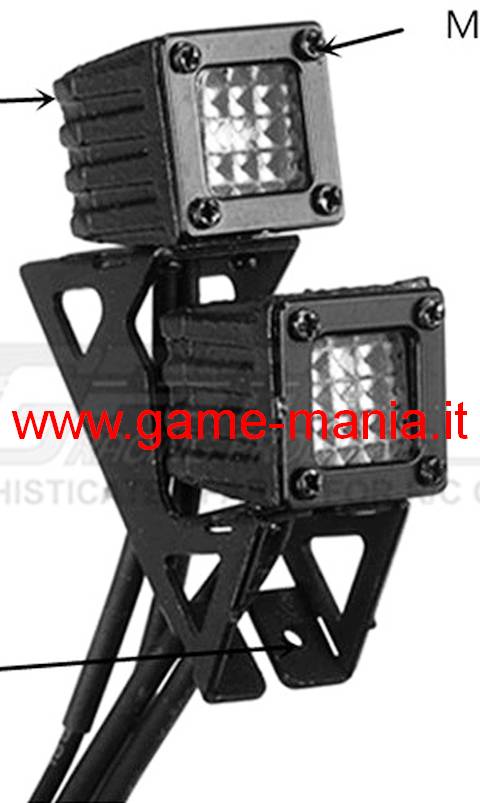 Additional hood dual led lights for 1/10 bodies by GPM