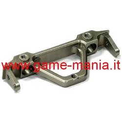 REAR GUNMETAL ALLOY bumper support for SCX-10 by Integy
