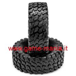 Pair of 1.9" BOSSMAN 120mm green comp. tires w/inserts by JConcepts